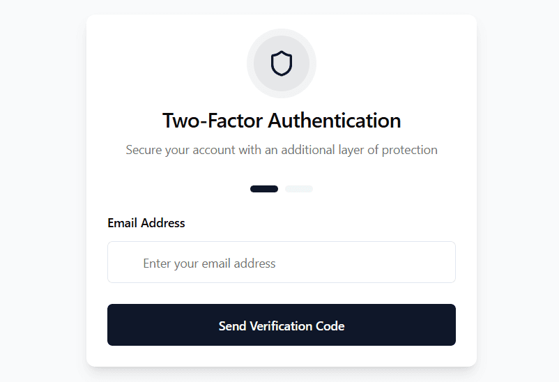 Two-Factor Authentication Form Component