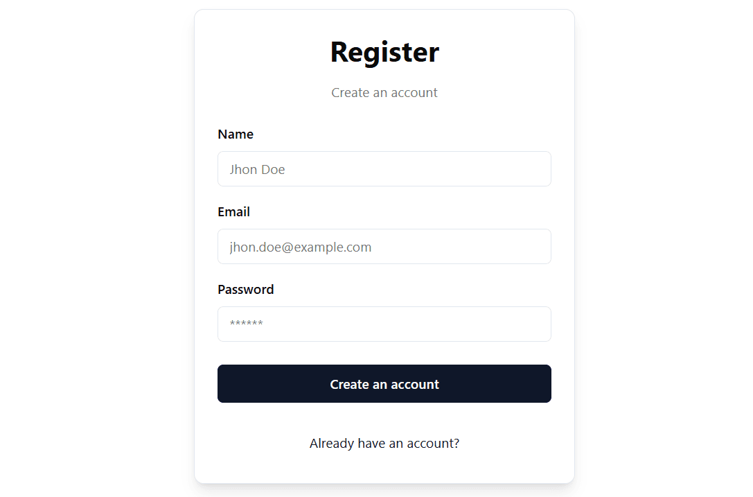 Simple Auth System Components